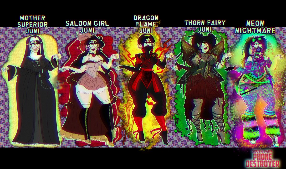 Pierrette_Notes's tweet image. {collect em all}
This was so fun to do! I hope you enjoy! 
I got bored and Made Alt outfits for Juni For Phone destroyer I think everyone should do it with their SP ocs! I hope you like em I worked hella hard! 
#southparkfanart 
#southparkoc 
#southparkphonedestroyer 
#sptwt