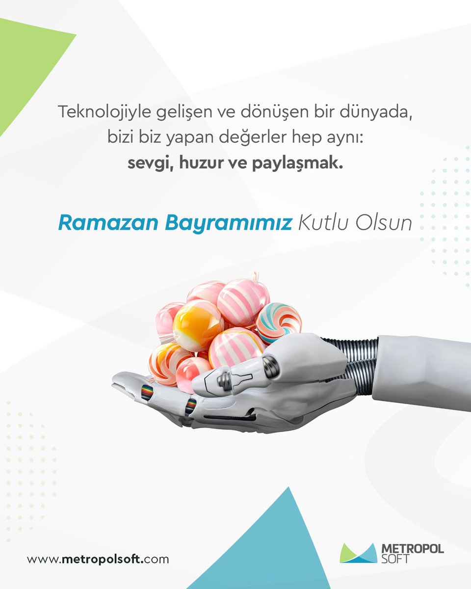 Metropolsoft's tweet photo. Teknolojiyle gelişen ve dönüşen bir dünyada, bizi biz yapan değerler hep aynı: sevgi, huzur ve paylaşmak. 

Ramazan Bayramımız Kutlu Olsun 🎉

#Metropolsoft #RamazanBayramı #MutluBayramlar https://t.co/2hou0wXd3I