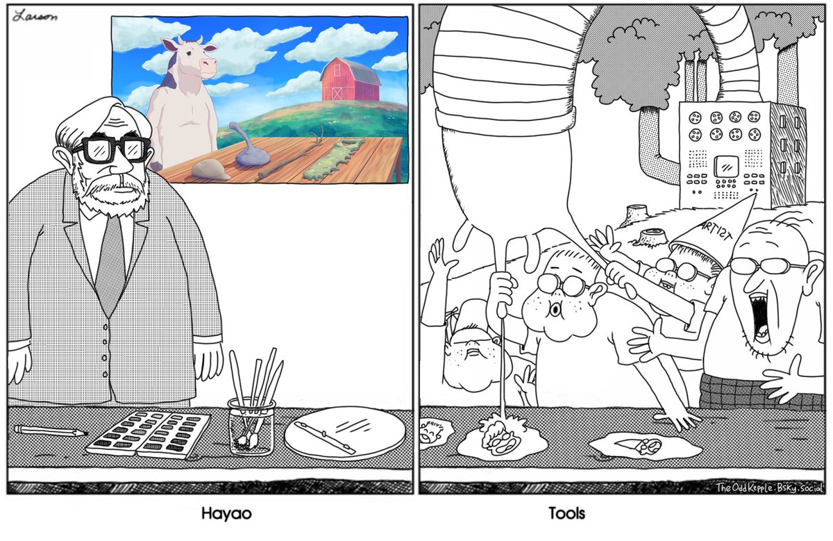 #cowtools #farside #garylarson #hayaomiyazaki #Ghibli #ghiblistyle #Ghiblistudio #ghibliart #ghibliai #AIart #AIslop #Ghiblification