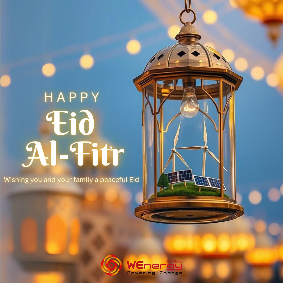 WEnergyGlobal's tweet photo. As the season of renewal and reflection unfolds, WEnergy Global sends warm wishes to all celebrating Eid al-Fitr.

May this Eid bring peace, joy, and inspiration to you and your loved ones.

#EidMubarak #EidAlFitr #SustainableFuture https://t.co/ftD3GOu19l
