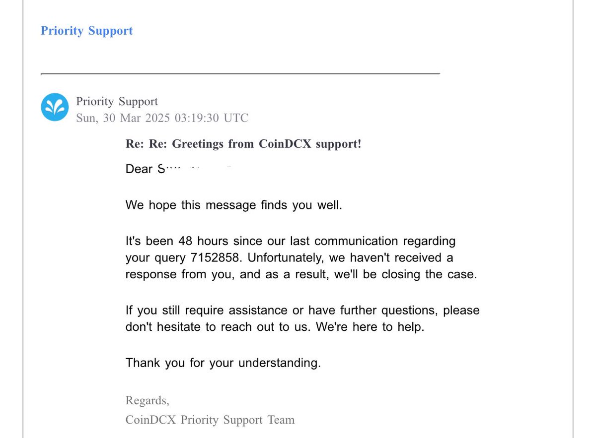 babbluchau's tweet photo. Just Now, I received this email from your team? What’s your say on this? COINDCX Scamming People https://t.co/KfETKj9AY3