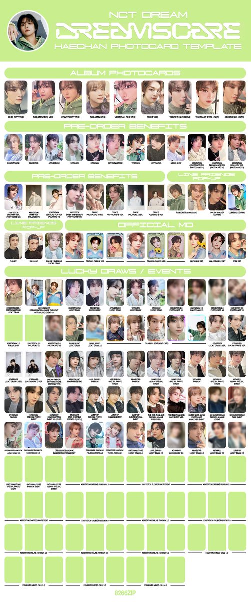 nct dream 'dreamscape' album mark & haechan photocard template