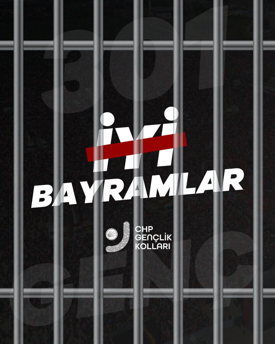 ozgurgenclikgm's tweet photo. Bugün Ramazan Bayramı. 

301 genç arkadaşımız bugün ailelerine sarılamıyor. 

301 genç arkadaşımız tamamen keyfi kararlarla tutuklu!

Arkadaşlarımızın ve ailelerimizin yanındayız. 

Adalet yerini bulana kadar sesimizi yükseltmeye devam edeceğiz! https://t.co/uPXN1AmAhn