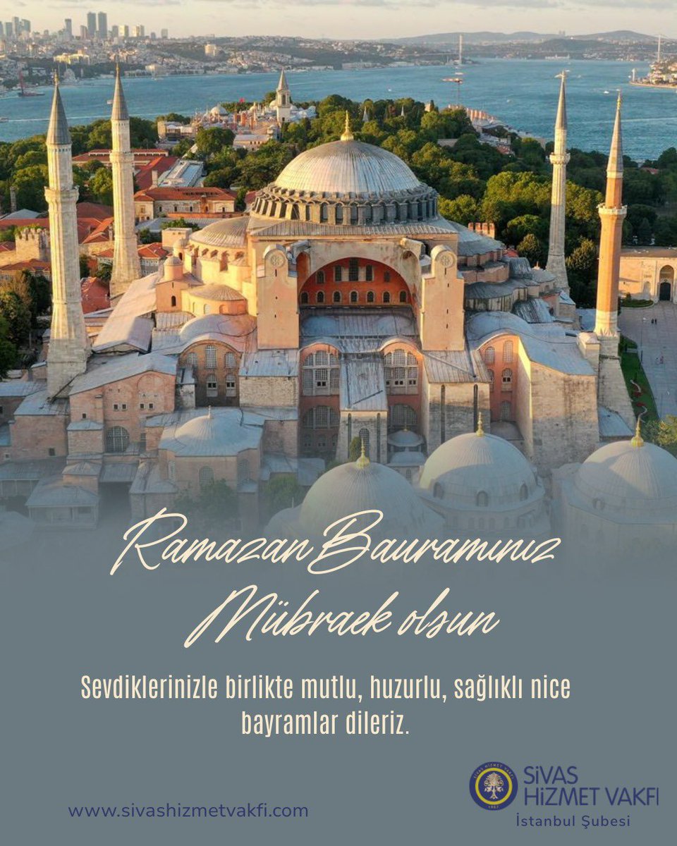 Sivas Hizmet Vakfı olarak sevdiklerinizle geçireceğiniz mutlu, huzurlu, sağlıklı nice bayramlar dileriz. Ramazan bayramınız kutlu olsun.