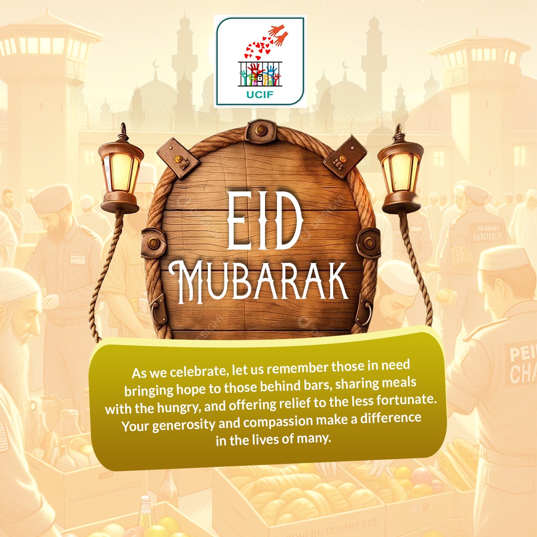 Eid Mubarak! Taqabalah Allāhu minna wa minkum!

This heartfelt message from Ummah Care for the Inmates Foundation is a beautiful expression of gratitude and appreciation. It's a wonderful way to celebrate Eid-al-Fitr, a day of joy, gratitude, and new beginnings.