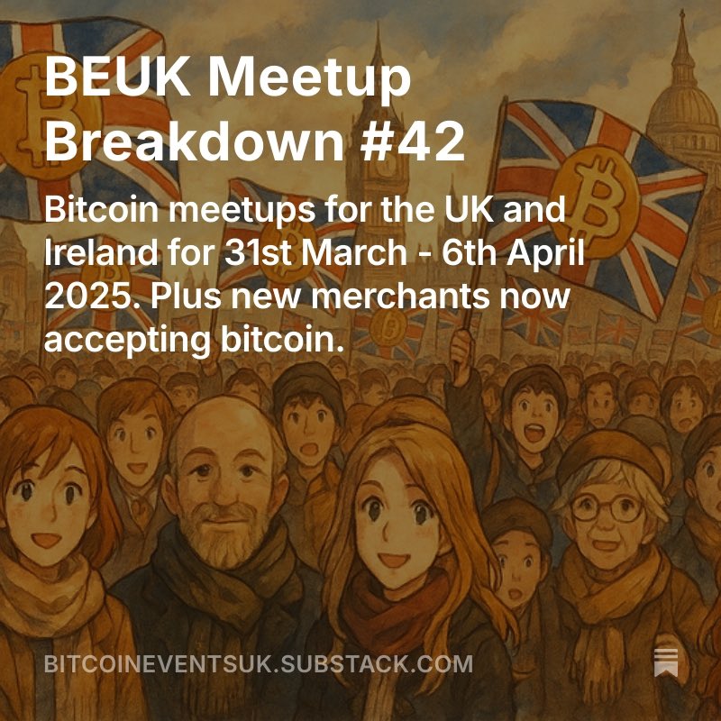 Issue 42 of the Meetup Breakdown is out now. Full summary of UK #Bitcoin meetups for the coming week. 🇬🇧

🔸4 meetups this coming week.
🔸2 new bitcoin accepting business.
🔸5 upcoming event.

Sign up for free or read all issues online.

Link in bio.