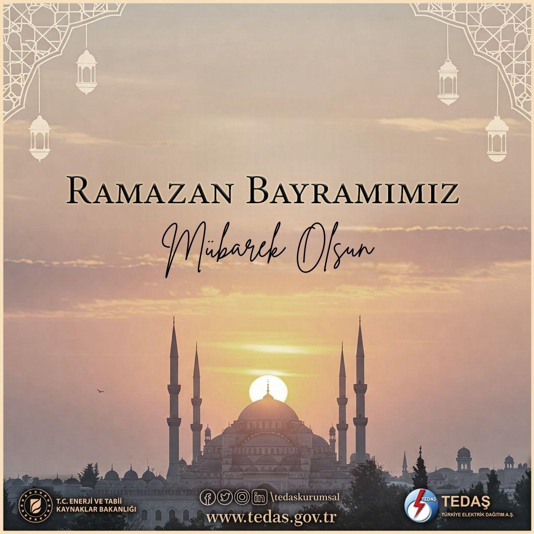 Ramazan Bayramımız Mübarek Olsun 🍬

#Bayram 
#RamazanBayramı
#RamazanBayramımızMübarekOlsun
#TEDAŞ
#KesintisizEnerjiAydınlıkTürkiye
#KesintisizEnerjininKolayYolu