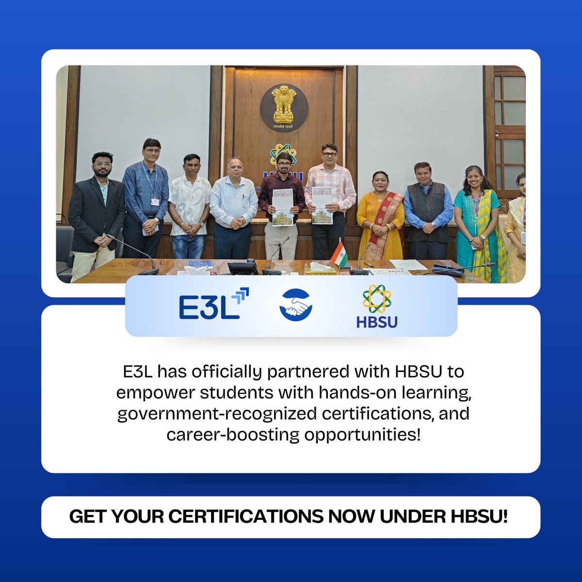 e3l_learning's tweet image. Exciting News! E3L has partnered with HBSU!
Now, you can earn government-recognized certifications from HBSU and gain industry-ready skills. Our hands-on courses bridge the gap between academics & real-world careers.
Explore the Certification Programs e3l.co/programs