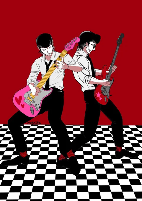 乱堅がギター弾いてるやつもお気に入りなんだ〜 #上手いとか下手とかそういうのは関係なく自分が気に入っている絵