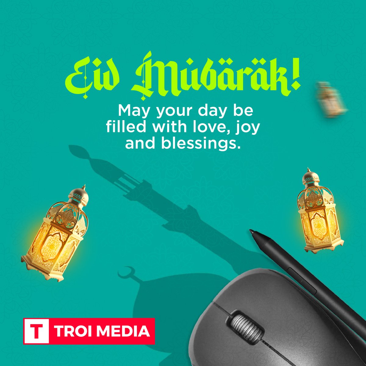 TROImedia's tweet photo. As you celebrate this Eid, may your heart be filled with joy, your home be warmed with love, and your table abundant with blessings. Happy Eid to you and your loved ones.

#EidMubarak 
#WeAreTROI https://t.co/MI2TGozrJ0