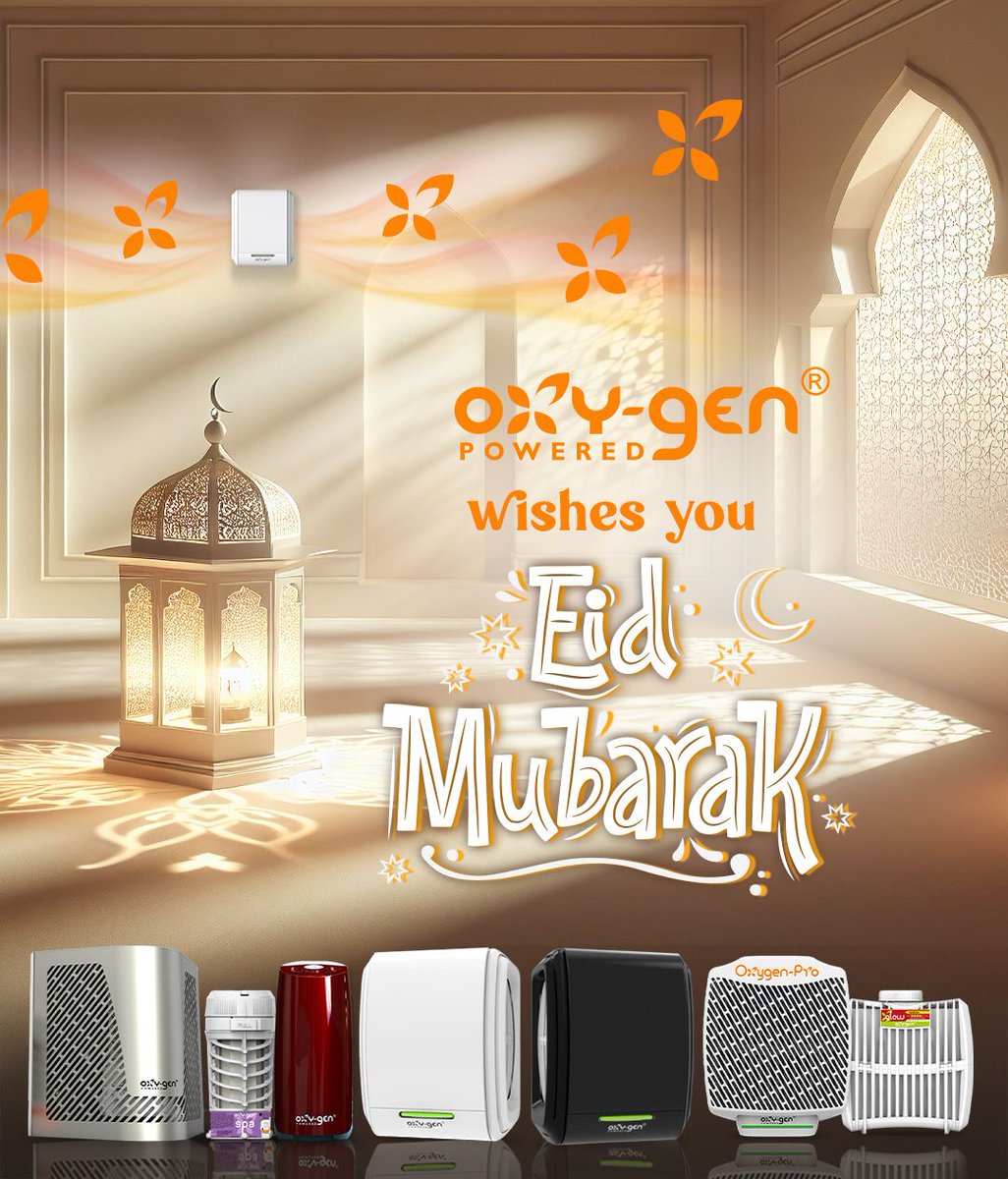 At Oxy-Gen Powered, we bring constant freshness and Odor elimination to your spaces. This Eid, let’s celebrate comfort, joy, and togetherness! 🌿✨

#EidMubarak
#ConstantAirFreshness