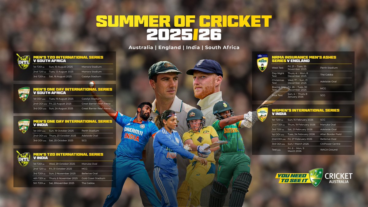11 cities. 26 matches. Three visiting nations up for the challenge. 
 
Cricket is everywhere this summer. And you need to see it!