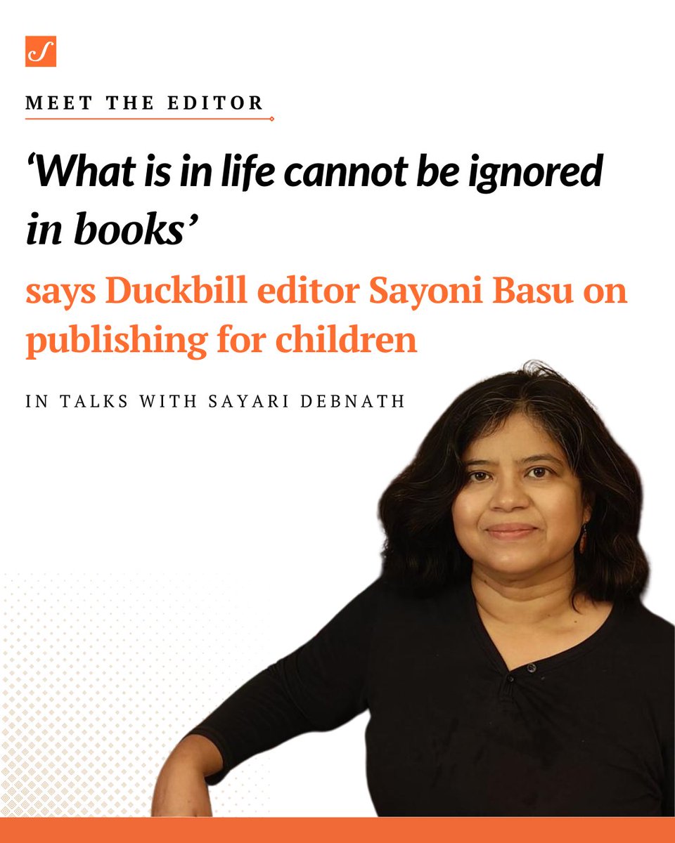 scroll_in's tweet photo. ‘It’d be wrong to portray a world without hope of redemption or happiness," says Duckbill editor Sayoni Basu to @pureheroinetwts
https://t.co/pDwMUuftkX
#MeetTheEditor #SayoniBasu #Books #Literature https://t.co/RFRFrkBiUD