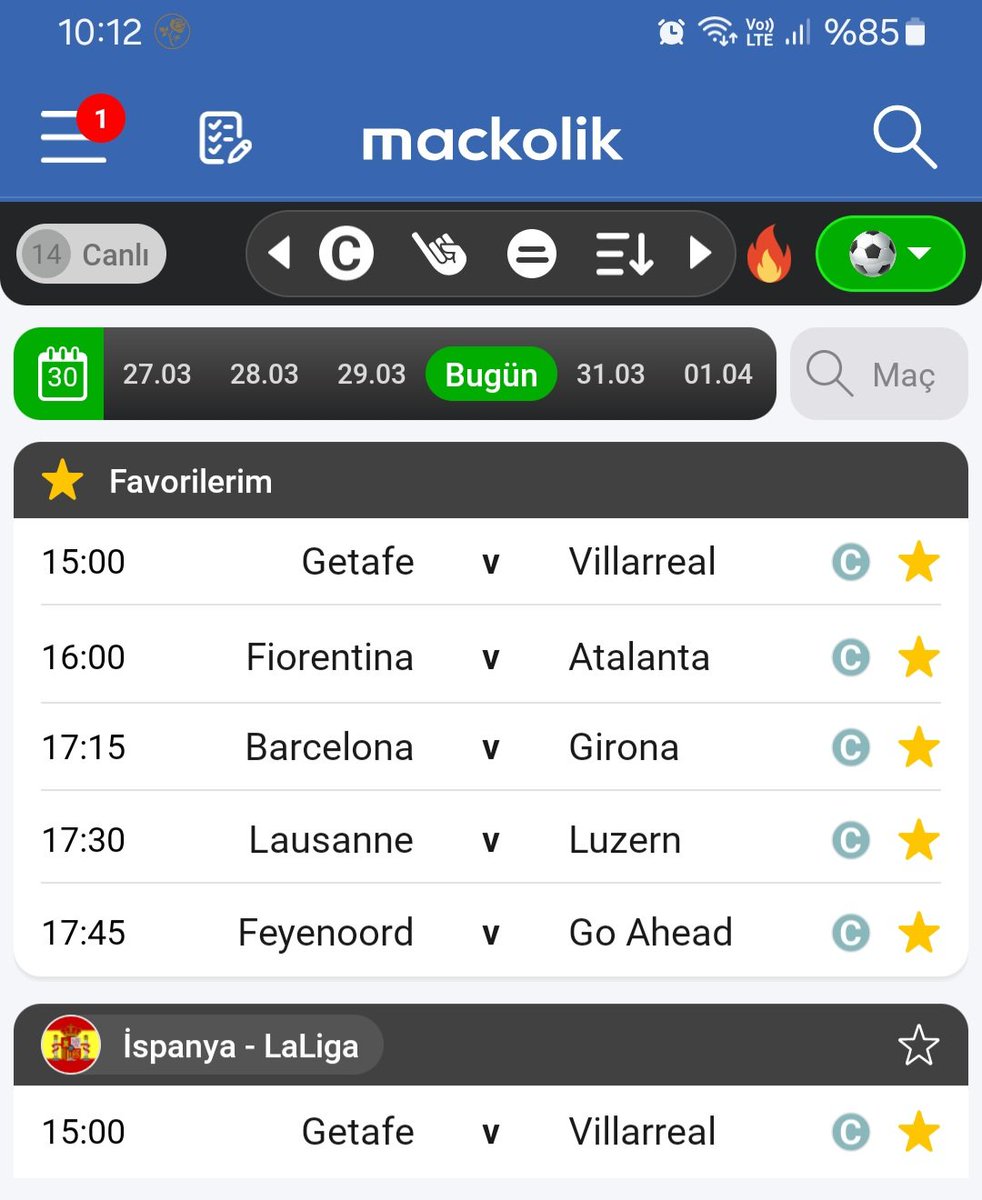 Bu maçlardan en az 2 tane sürpriz bekliyorum