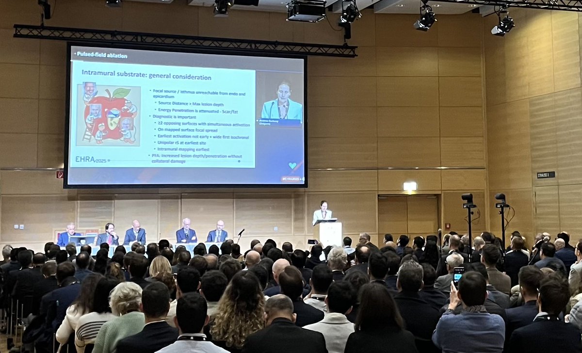 Usha Tedrow (@utedrow) on Twitter photo Standing room only to hear <a href="/AndreaSarkozy/">Andrea Sarkozy</a> discuss her important work on PFA for #AblateVT !!! #EHRA2025 #EPeeps Standing room only to hear <a href="/AndreaSarkozy/">Andrea Sarkozy</a> discuss her important work on PFA for #AblateVT !!! #EHRA2025 #EPeeps