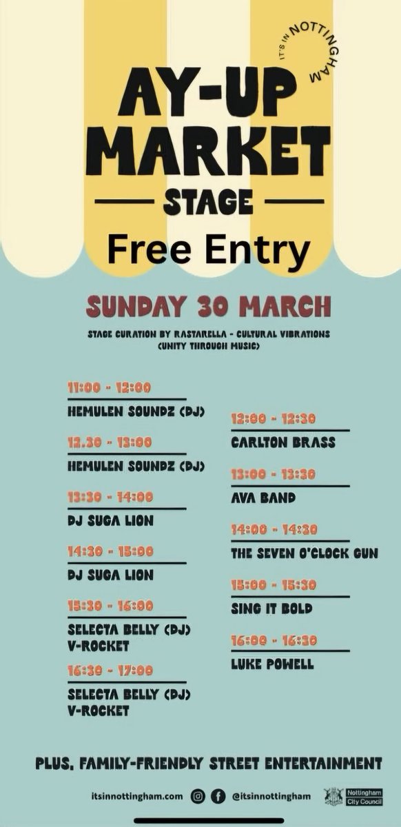 We are in the Market Square Nottingham today as part of the Ay-Up Market. Come to see us at midday!