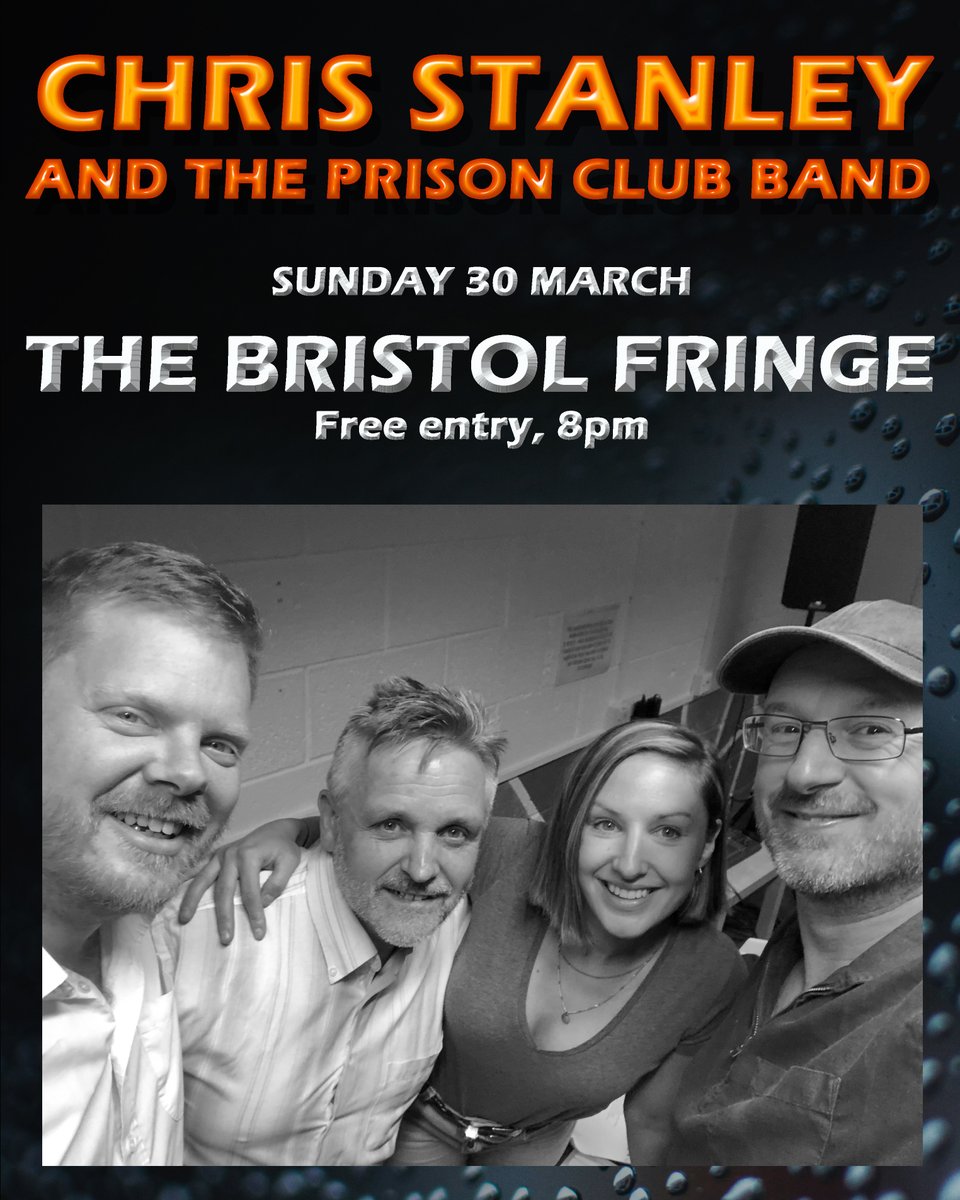 Tonight! Join us for our first gig of the year at #TheBristolFringe from 8pm. #ThePrisonClubBand #LiveMusic