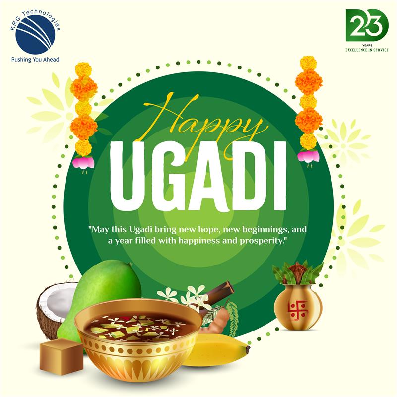 KRGTech's tweet photo. ✨ Wishing You a Joyous Ugadi! ✨

Ugadi marks new beginnings, fresh hopes, and sweet memories! 🌸

Just like Ugadi Pachadi, life is a mix of emotions—sweet, sour, bitter, and spicy—but each flavor adds meaning to our journey. https://t.co/MyvQFmFN3P