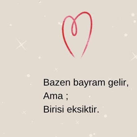 🤍🕊️
Bayram, 
sadece takvimdeki bir gün değil; 

gönüllere dokunmaktır,
kucaklaşmaktır, 
paylaşmaktır, 
güzellikleri çogaltmaktır...

 Sevdiklerinizle güzel bir bayram geçirmeniz dileğiyle!💫💞
#canımabim #canımbabam  #canımdedem 😥
