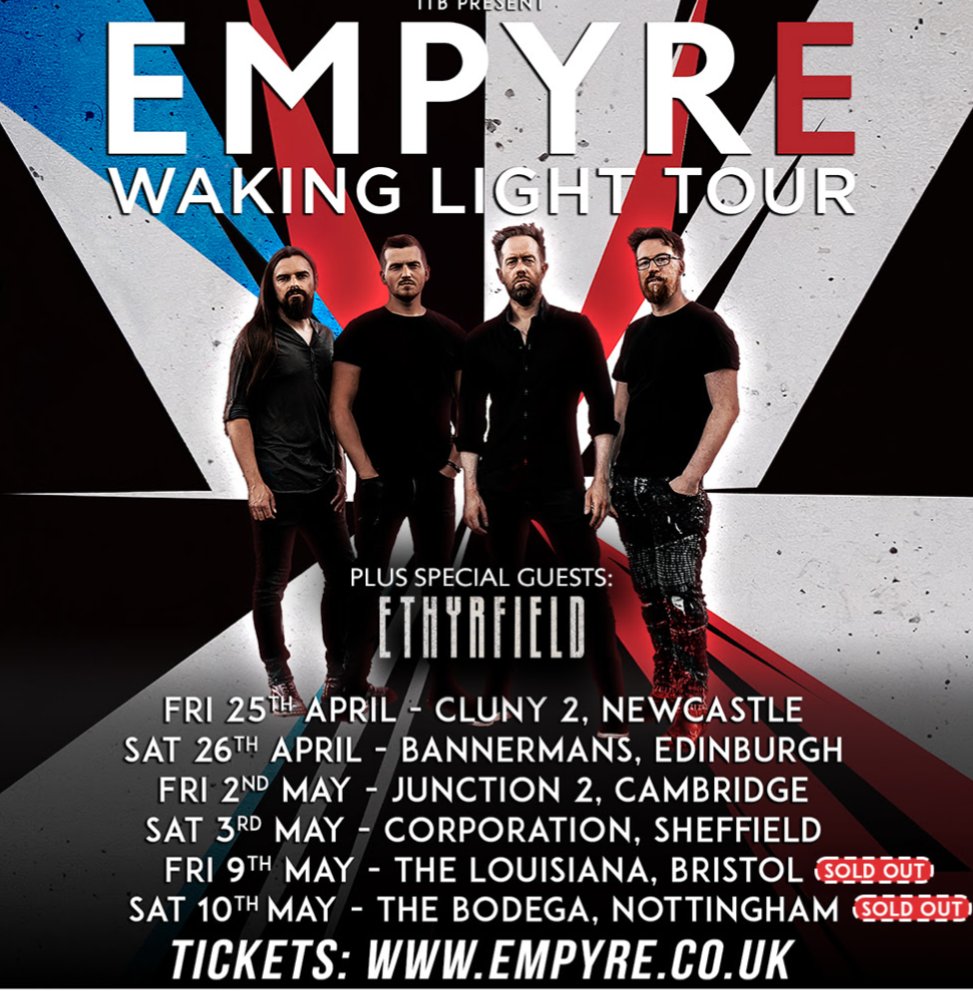Rock Today (@rocktoday1) on Twitter photo <a href="/EmpyreRock/">EmpyreRock</a> - quite simply one of the most original and exciting British bands. With live shows across the UK in April & May, this is a band not to be missed! Tickets available here:
empyre.co.uk/gigs
Highly recommended! Pls Repost & share! #LiveMusic #SelfAware <a href="/EmpyreRock/">EmpyreRock</a> - quite simply one of the most original and exciting British bands. With live shows across the UK in April & May, this is a band not to be missed! Tickets available here:
empyre.co.uk/gigs
Highly recommended! Pls Repost & share! #LiveMusic #SelfAware