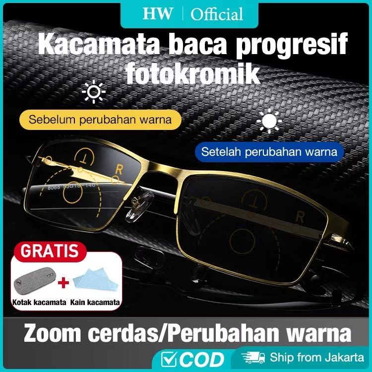 Cek HW Kacamata Baca Plus Progresif Pria Auto Focus baca dan jalan double fokus photochromic kacamata baca pria usia 40 ke atas premium GRGS dengan harga Rp159.600. Dapatkan di Shopee sekarang! s.shopee.co.id/9pQb0nqr7h?sha…