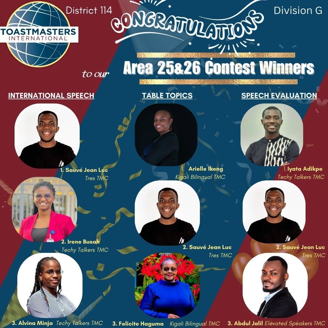 Yesterday, Saturday, March 29, Techy Talkers, represented by @IyataAdikpe, won the division-level Speech Evaluation contest. It’s an honor to have represented Area 25 and now heading to the District-level <a href="/ToastmastersEA/">Toastmasters East Africa (District 114)</a>.