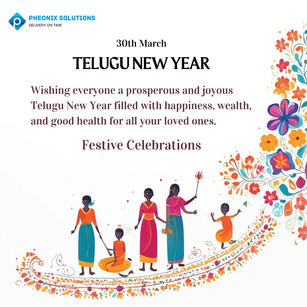 pheonixsolution's tweet image. New year, new hopes, and endless possibilities! 🌸✨ Happy Ugadi to all! 🌿🎉 #Ugadi #TeluguNewYear #FestiveVibes