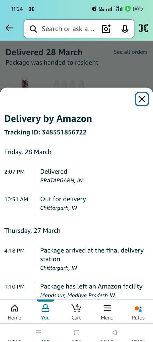 Yogendraa18's tweet photo. @amazonIN As per the app my order was delivered. But till now I didn't receive my order. I also complain yesterday to the amazon helpline but till now no solution. Amazon team sort out the matter. Your delivery team work is very unsatisfactory. https://t.co/fOg8xV0v71
