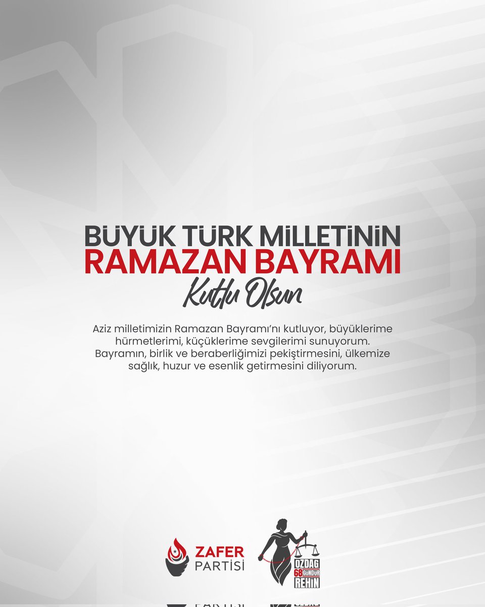 Büyük Türk Milleti'nin Ramazan Bayramı Kutlu Olsun!