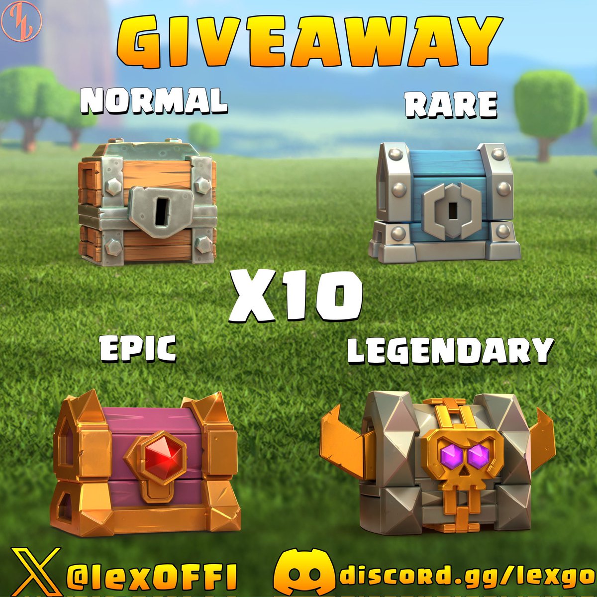 🎁 GIVEAWAY TIME 🎁

x10 Chests for QR Blast Clash Anytime Bounty
1 Winner 

CONDITIONS :
Follow 
<a href="/LEXoffi/">LEX</a> 🔔 
Like ❤️ 
Retweet  🔁 
Tag 2 Friends 👥 

End : 06/04/2025 🇫🇷