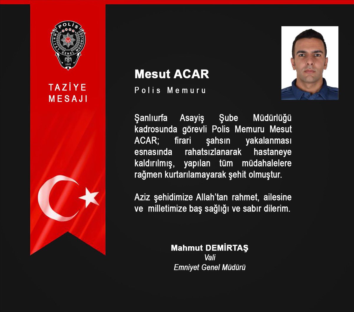 EmniyetGM's tweet photo. Milletimizin başı sağ olsun🇹🇷 https://t.co/DRQSvdJqRu