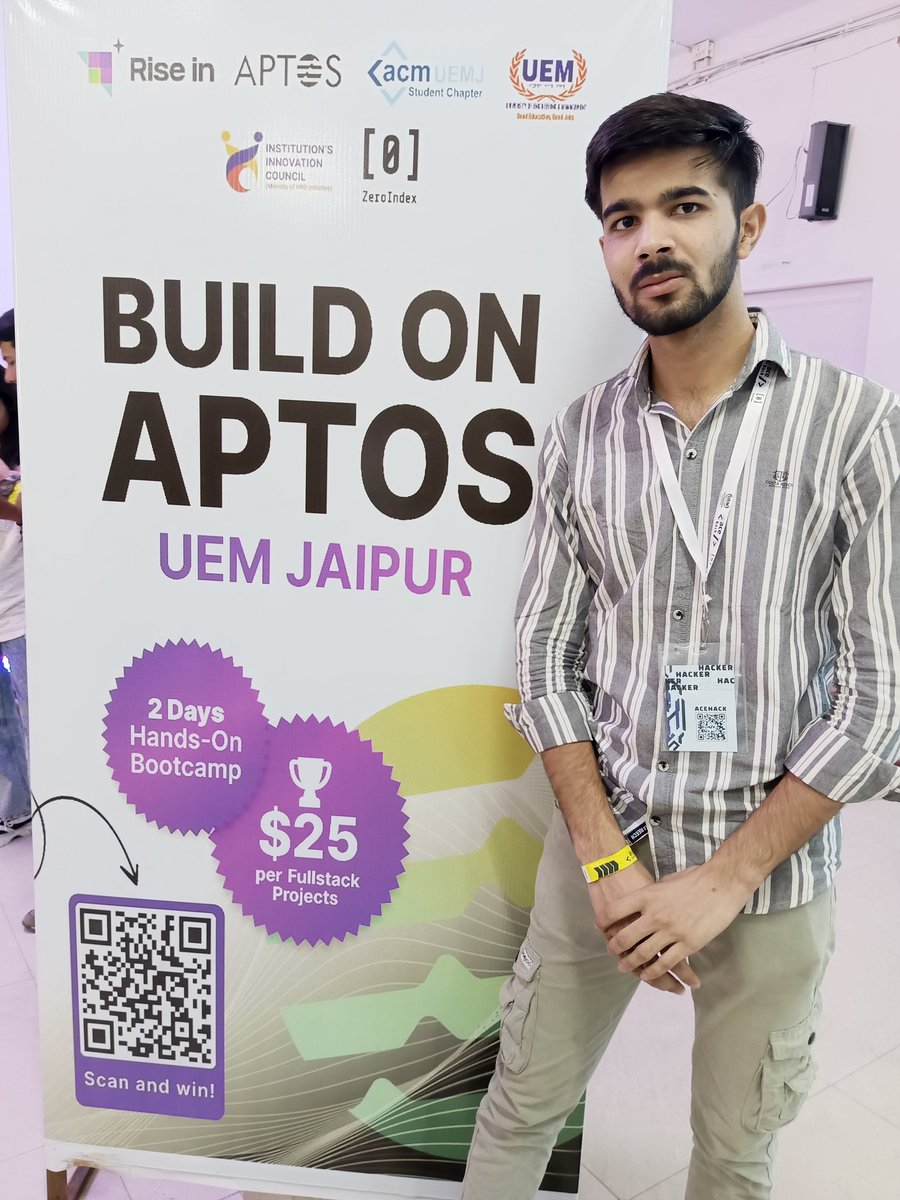 LavishSinghvi9's tweet image. 🚀 Thrilled to be part of @AceHack_uemj at UEM Jaipur—where ideas turn into reality!

Excited to build &amp;amp; innovate with @AptosIndia, diving deep into #Web3! Let’s BUIDL &amp;amp; disrupt! 💡🔥 #AceHack4 #RiseInWeb3 #HackTheFuture