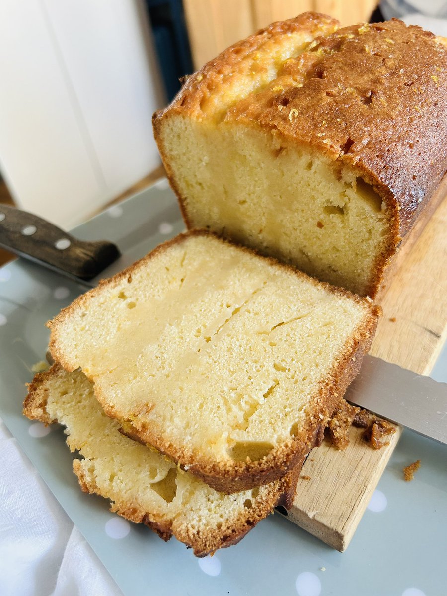 My #MothersDay breakfast is an entire lemon drizzle cake made by the 17 year old.
