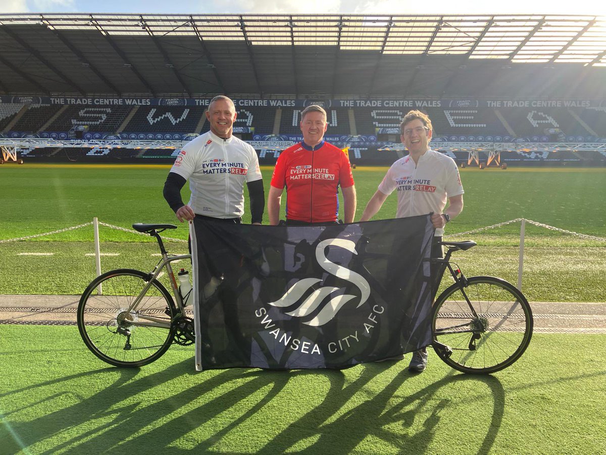 BHF Cymru (@bhfcymru) on Twitter photo The Every Minute Matters Relay with <a href="/SkyBet/">Sky Bet</a> and <a href="/EFL/">EFL</a> is onto the next leg ⚽🚲🫀
Head of BHF Cymru <a href="/RhodriThomasBHF/">Rhodri Thomas</a> has passed the baton over to <a href="/elisjames/">Elis James</a> and <a href="/LeeTrundle10/">Lee Trundle</a>, who will make their way from <a href="/SwansOfficial/">Swansea City AFC</a> Stadium to <a href="/NewportCounty/">Newport County AFC</a>’s Rodney Parade this morning as The Every Minute Matters Relay with <a href="/SkyBet/">Sky Bet</a> and <a href="/EFL/">EFL</a> is onto the next leg ⚽🚲🫀
Head of BHF Cymru <a href="/RhodriThomasBHF/">Rhodri Thomas</a> has passed the baton over to <a href="/elisjames/">Elis James</a> and <a href="/LeeTrundle10/">Lee Trundle</a>, who will make their way from <a href="/SwansOfficial/">Swansea City AFC</a> Stadium to <a href="/NewportCounty/">Newport County AFC</a>’s Rodney Parade this morning as