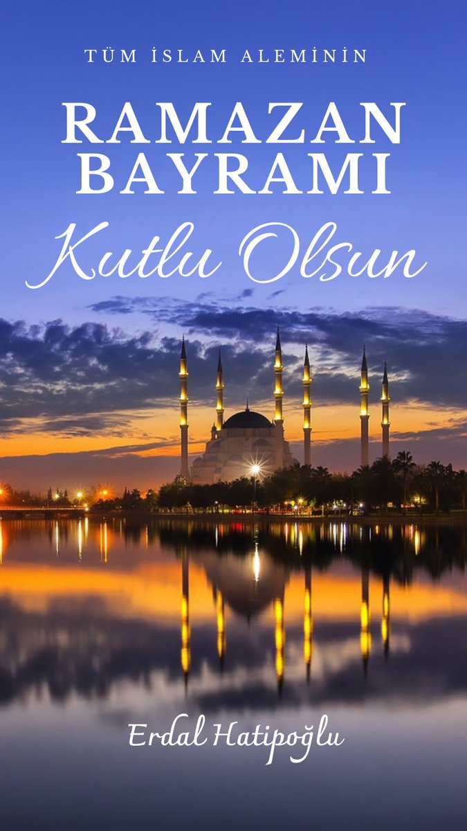 Tüm İslam aleminin Ramazan Bayramını en içten dileklerimle kutluyorum. 

Aileniz ve sevdiklerinizle mutlu bir bayram geçirmenizi temenni ediyorum.

Rabbimin bizleri nice Ramazanlara kavuşturması dileğiyle.