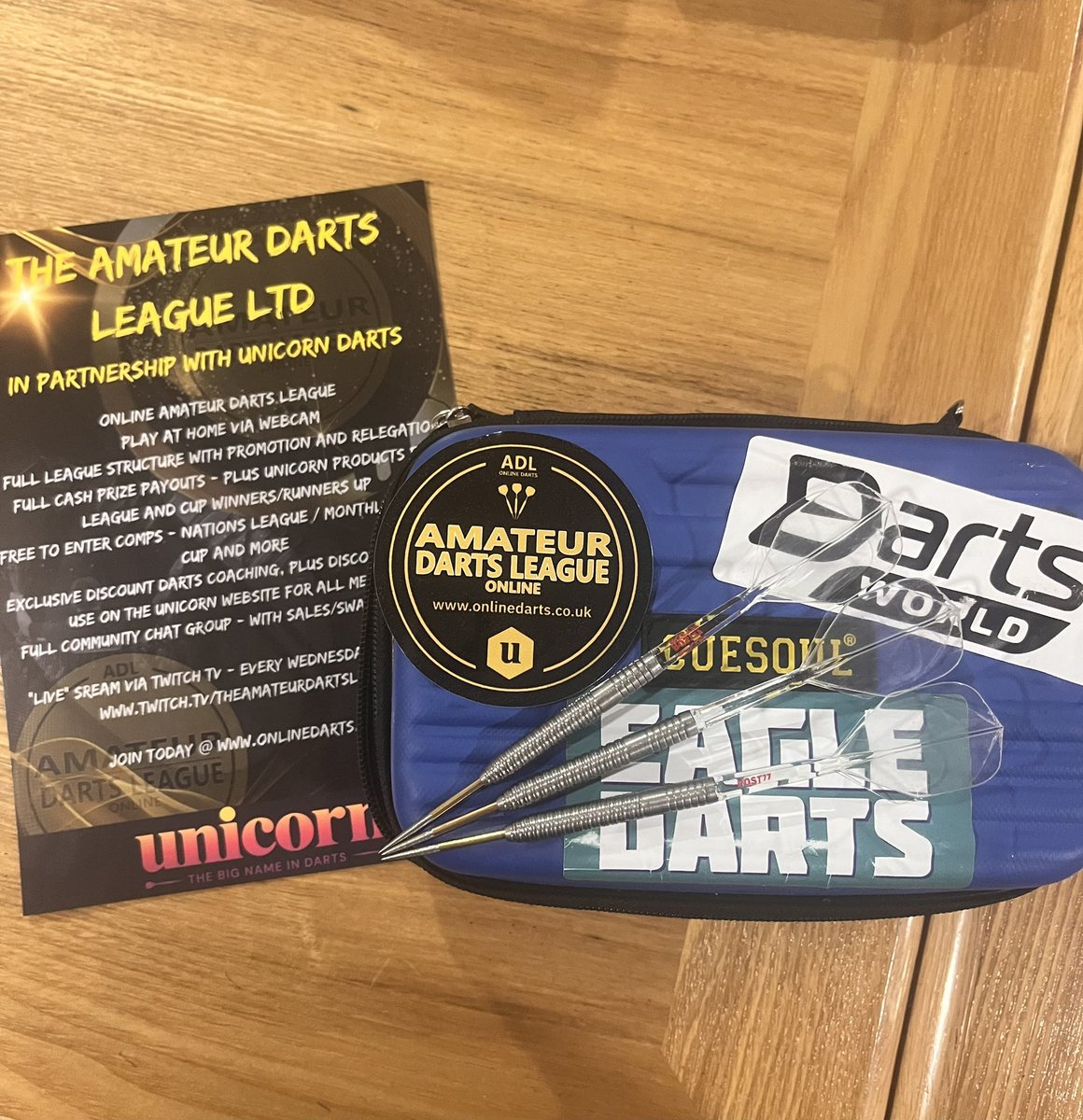 Delighted to win @TheadlDarts live 2.0 event! Was a great day of darts. Thanks as ever to <a href="/CUESOUL2014/">CUESOUL</a> <a href="/EagleDarts1/">Eagle Darts</a> <a href="/Darts_World/">Darts World Magazine</a> and <a href="/VIS_Sportwear/">VIS SportWear</a> for all the support and equipment!