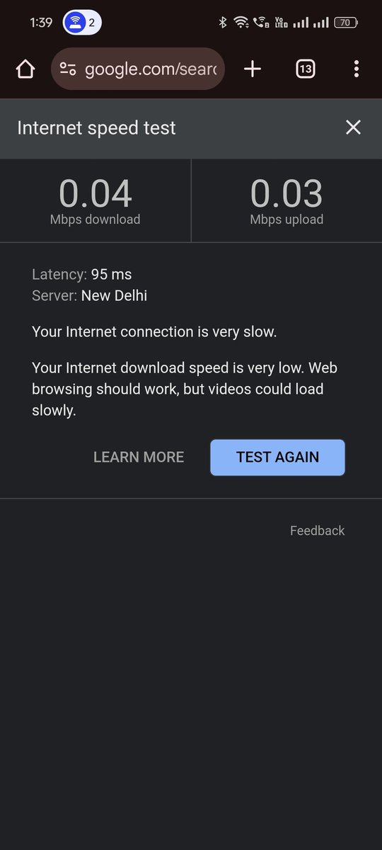 IamSChandan's tweet photo. @JioCare Jio fibre internet speed 
@JioCare @reliancejio https://t.co/MGNaF75H1n