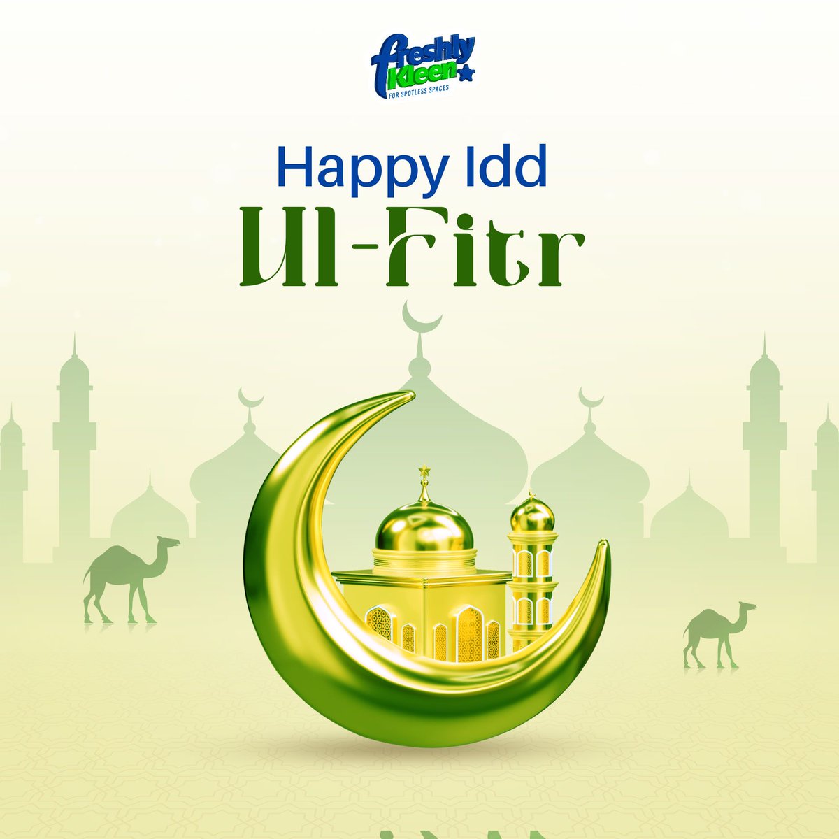Wishing you a joyful and blessed Idd Ul-Fitr! 🌙
As we celebrate this special day, may your hearts be filled with peace, love, and gratitude.  
From all of us at Freshly Kleen, Happy Idd Ul-Fitr! 💚  

#HappyIdd #IddUlFitr #FreshlyKleen #FestiveClean #RamadanMubarak