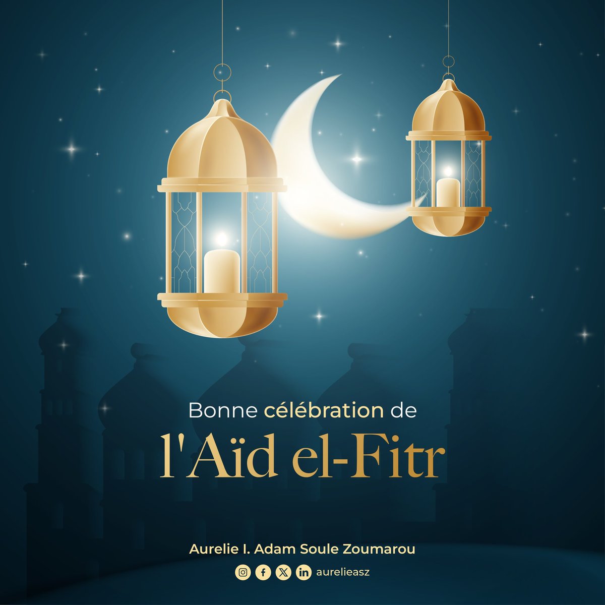 AurelieASZ's tweet photo. Je souhaite une très belle célébration de l’Aïd El-Fitr à toute la communauté musulmane du Bénin et du monde.

Aid Mubarak https://t.co/PxqWH81dRM