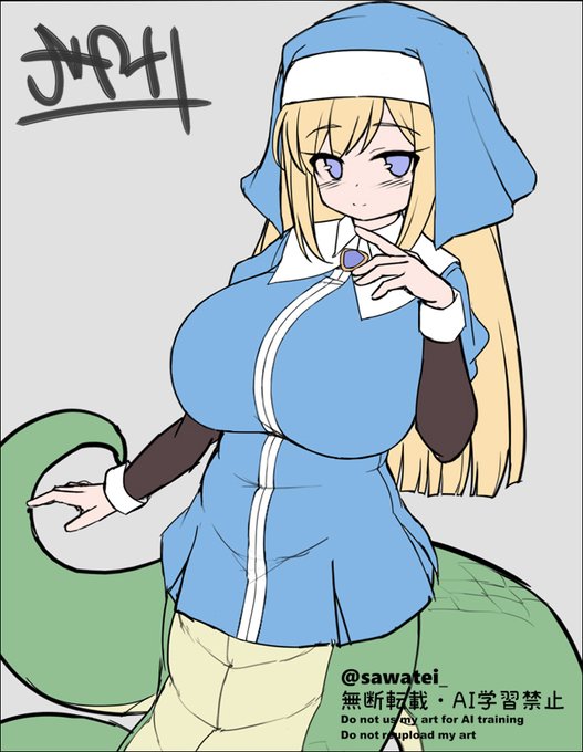 ラミア系の下半身の描き方がよく分からないのでちゃんと裸差分が塗れるか不安である。 