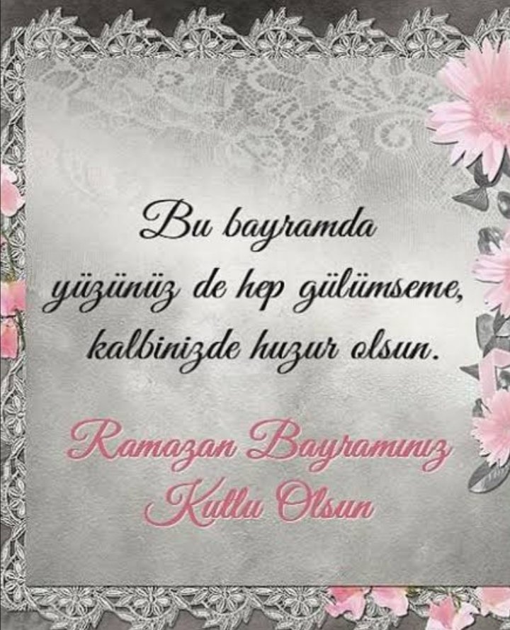 Ramazan Bayramınızı en içten dileklerimle kutlar.  Sevdikleriniz ile birlikte mutlu,huzurlu bayramlar dilerim.