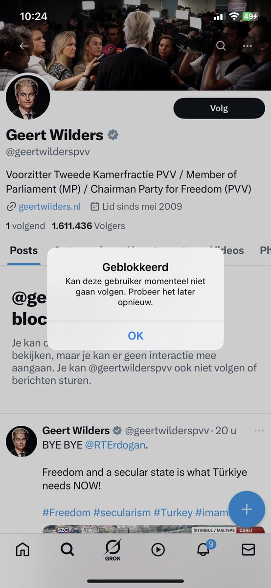 Ben je zo maar Geblokkeerd door Geert.