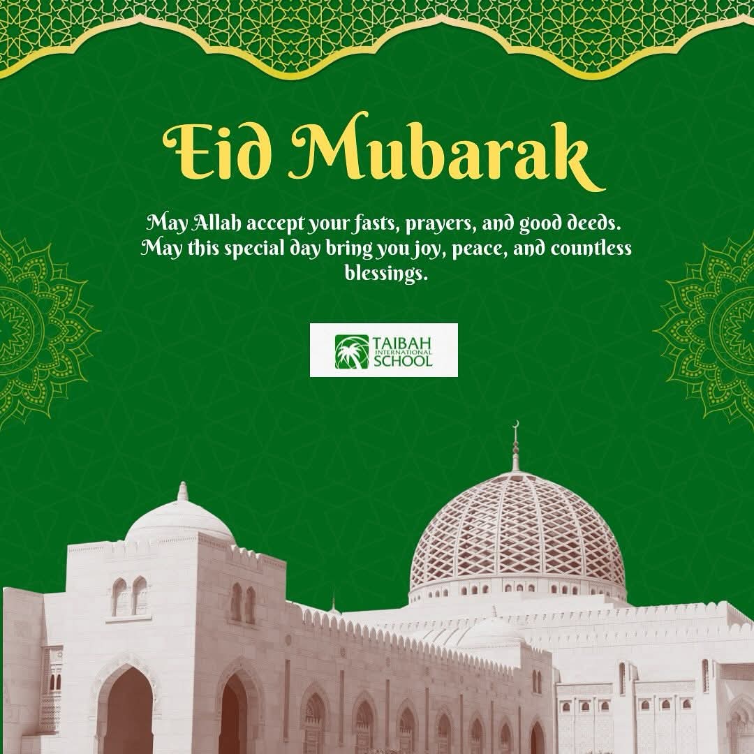 TaibahIntSchool's tweet image. Eid Mubarak to our Muslim community. 

#taibahinternationalschool #educationwithadifference #eidmubarak❤️🌙