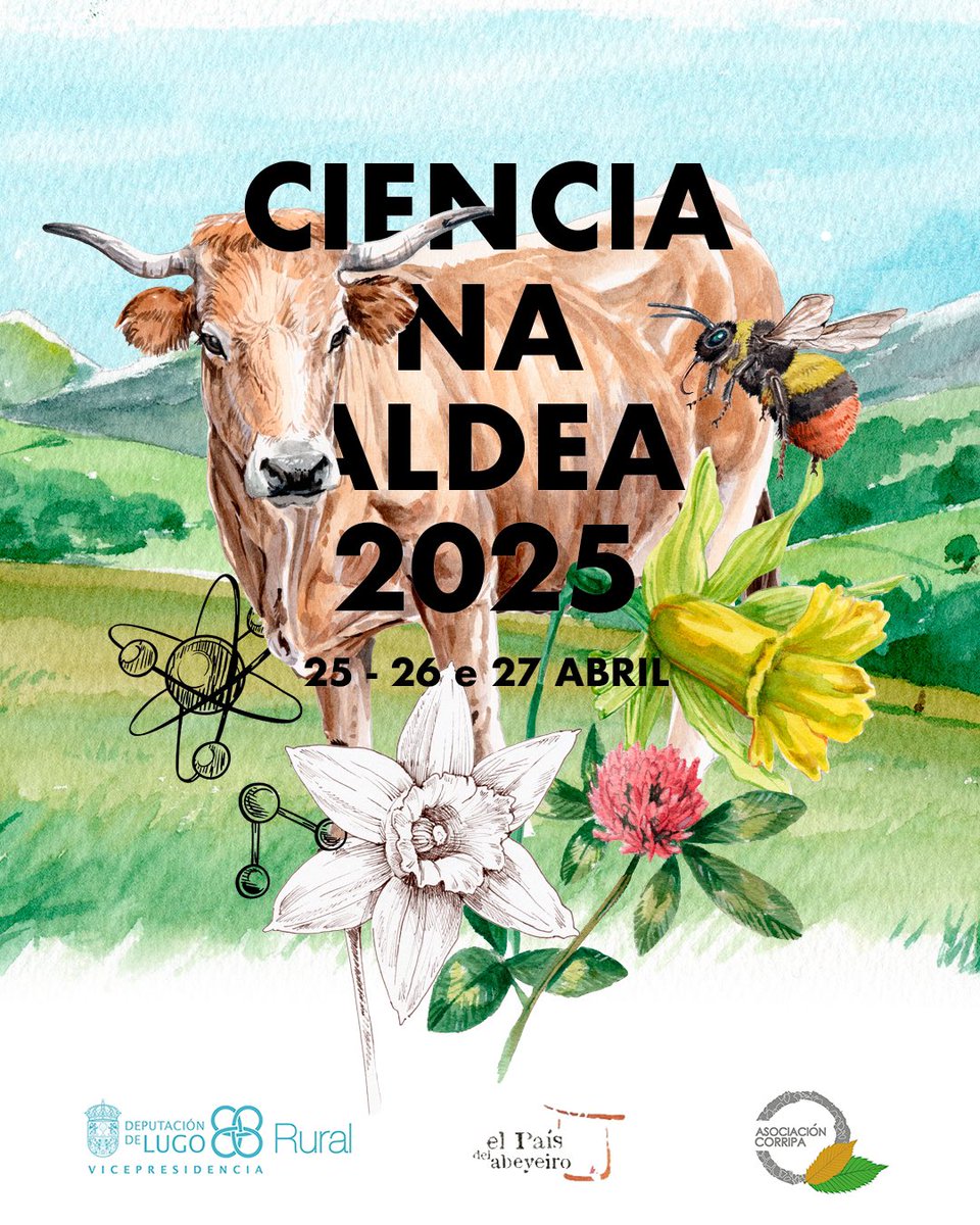 ¡Con mucha ilusión os presentamos el cartel de Ciencia en la Aldea 2025!
Este año volvemos a reunirnos en Pena De Nogueira , un lugar mágico donde la ciencia, la naturaleza y la comunidad se dan la mano. 

Las jornadas se celebrarán los días 25, 26 y 27 de abril de 2025.