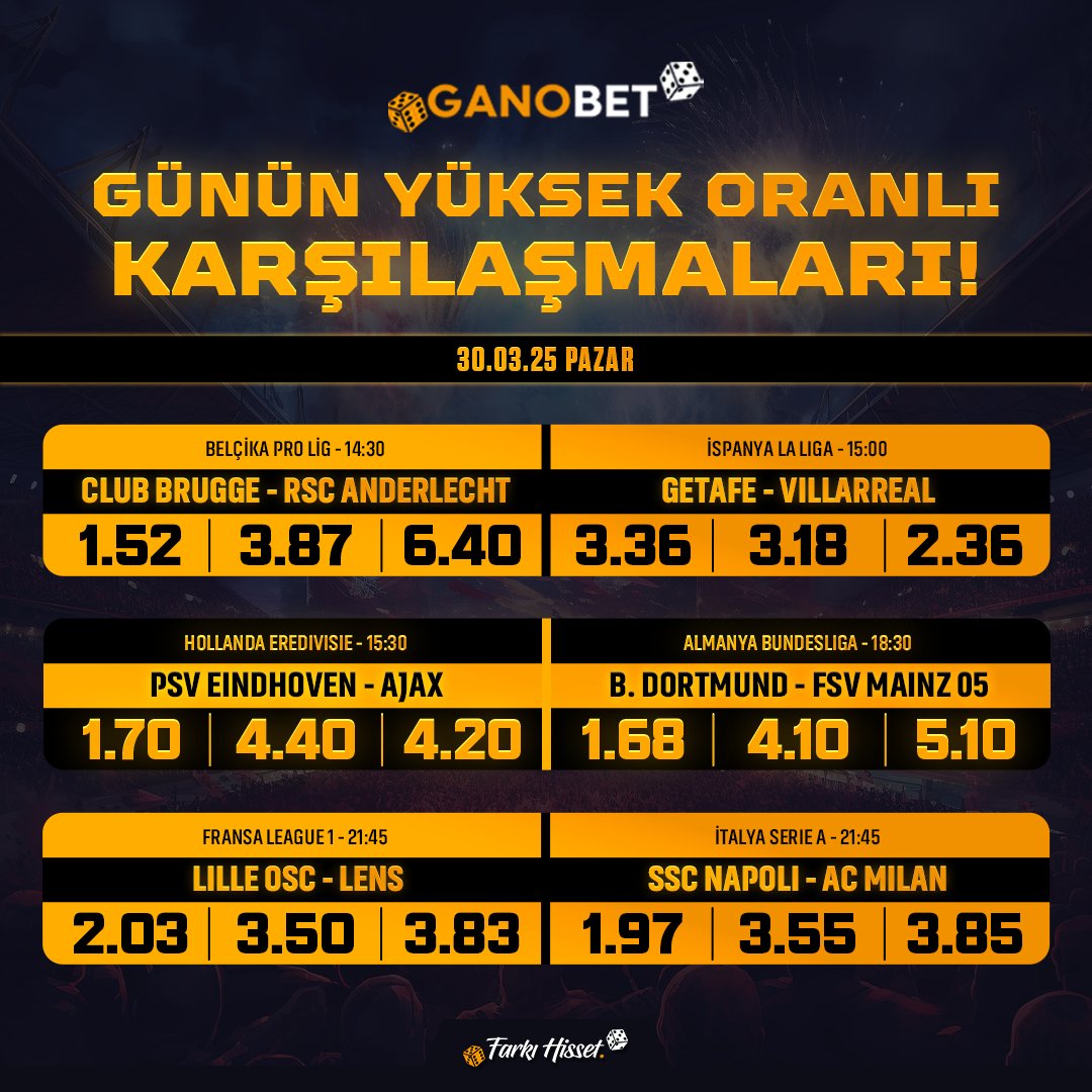 GANOBET İle dopdolu bir bülten sizleri bekliyor!

Yüzlerce farklı market ve en yüksek oranlarla bahis almak için tıkla!

Özel oranlarımızı kaçırmamak için takipte kalınız!