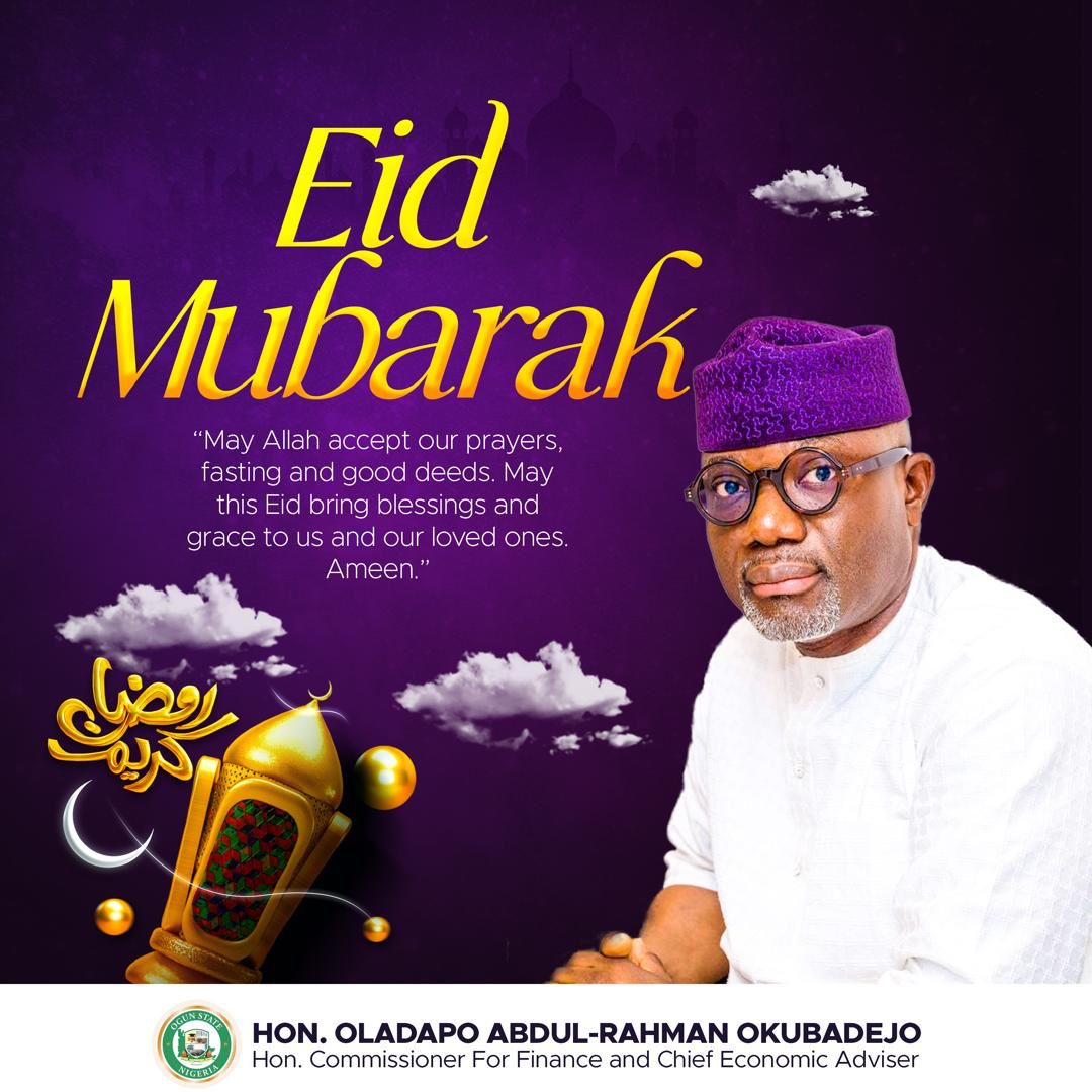 CEAOGUNSTATE's tweet image. As we celebrate this joyous occasion of Eid, let us embrace the spirit of unity, love, and generosity. May Allah bless our efforts, accept our prayers, and grant us peace and prosperity. Wishing you and your loved ones a blessed and fulfilling Eid.

Eid Mubarak!