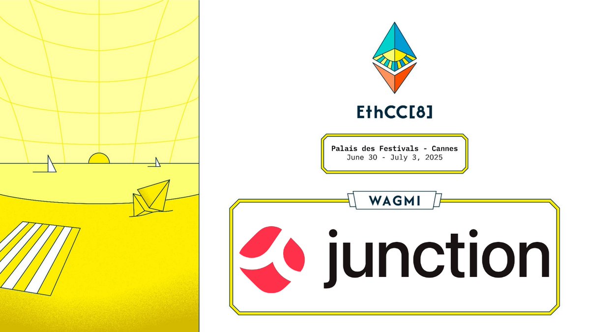 Thank you <a href="/JunctionFi/">Junction</a> for supporting us this year as a WAGMI sponsor! 💪

Where all your tokens meet – buy, sell, and trade with ease.

junction.exchange