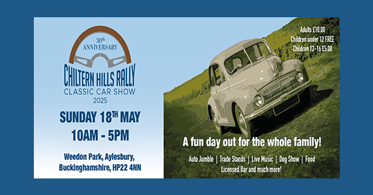 CornerMediaGro1's tweet photo. See your favourite classic cars up close at @chilternrally! Whether you love pre-war classics or modern icons, there's something for every car enthusiast. 18th May 2025, Weedon Park! #ChilternHillsRally #fidigital #cornermedia #bestadvertising #businessexposure https://t.co/dgLYDDB8vp