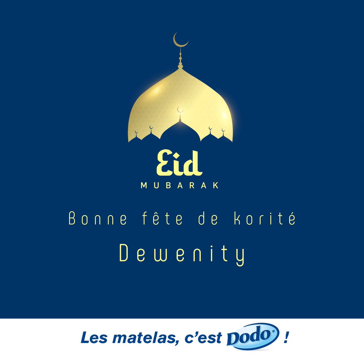 LesMatelasDodo's tweet photo. vous souhaitent une bonne fête de paix et de bénédictions. Que vos prières et vos efforts durant ce mois de Ramadan soient acceptés par Allah, et qu'Il vous accorde santé, bonheur et prospérité. 
Eid Mubarak !
#EidMubarak  #eidalfitr #dewenety #korite2025 #lesmatelascestdodo https://t.co/aSJDE5oOo8