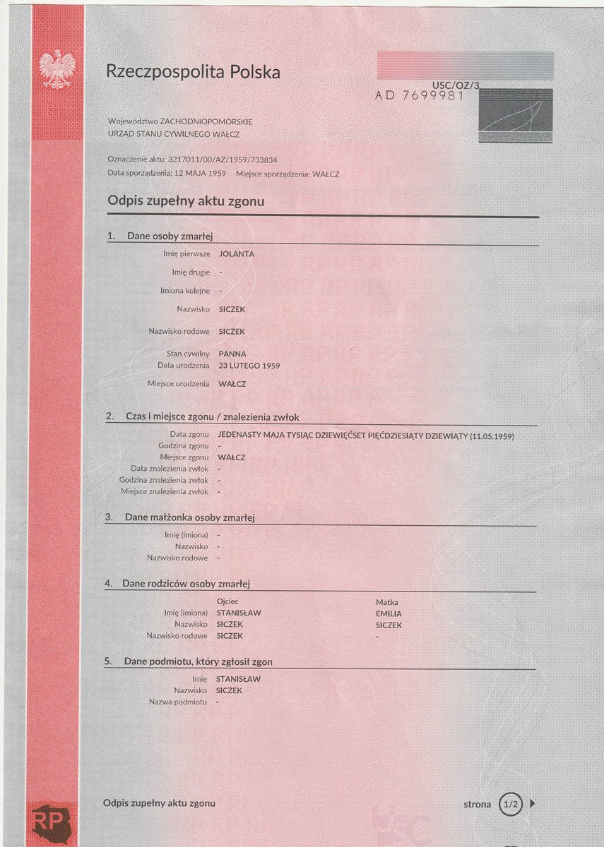 Pamiętamy o tobie Droga Siostrzyczko gdzieś w Bez imienym Grobie